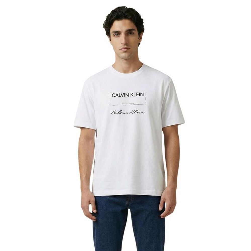 Calvin Klein Jeans White Cotton Men's T-Shirt